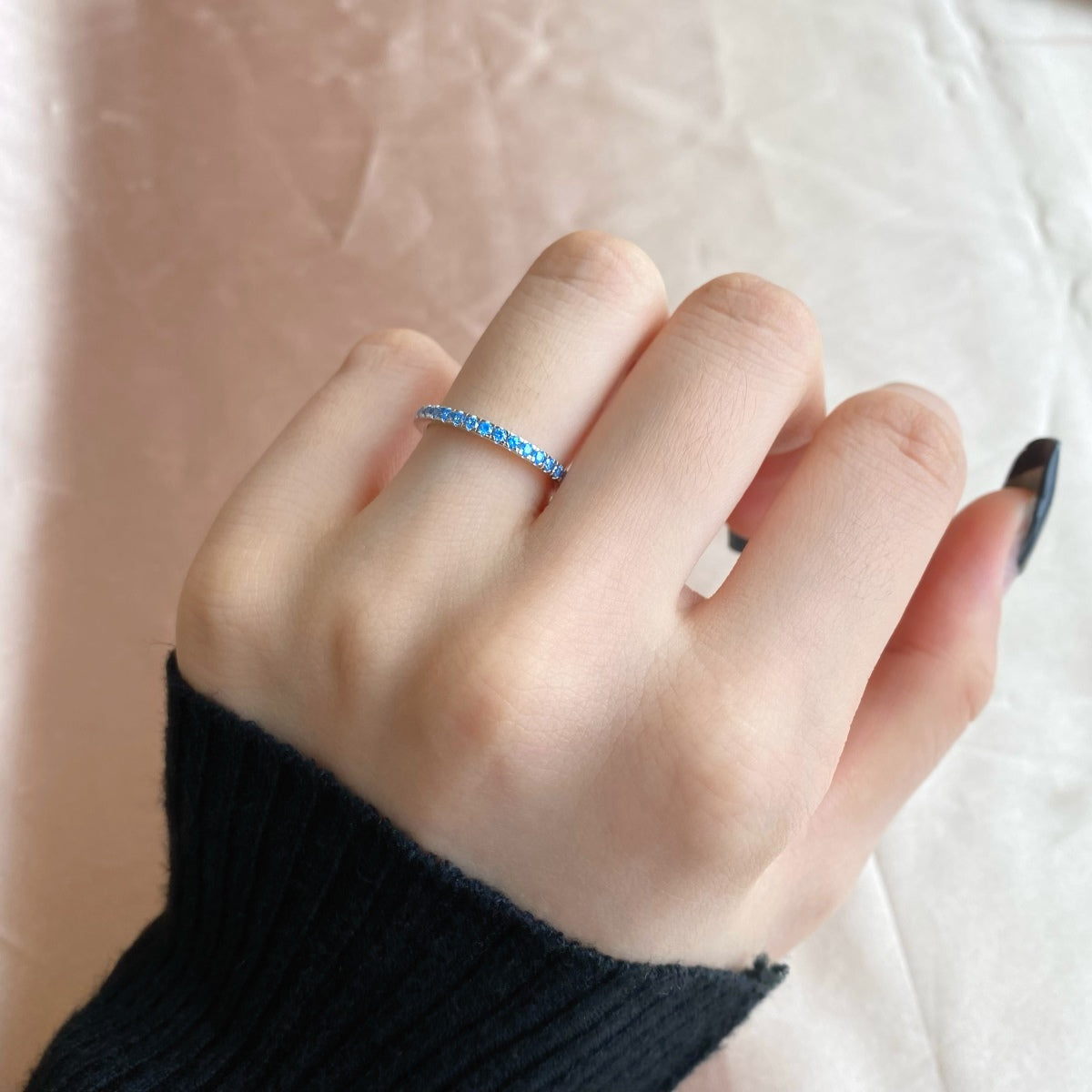 [Vivid Aurora]Delicate Sparkling Round Cut Daily Ring