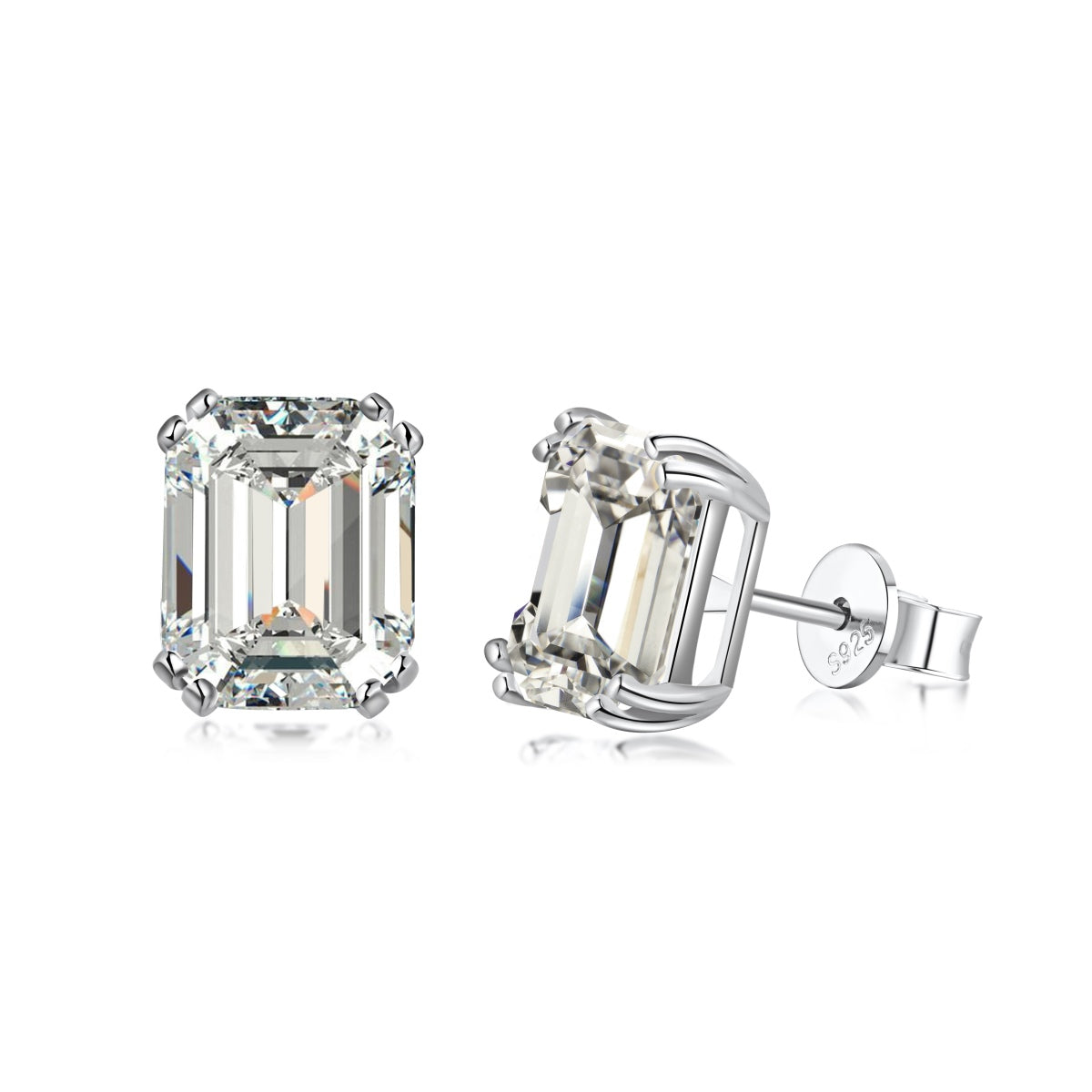 [Vivid Aurora]Dazzling Square Shape Earrings