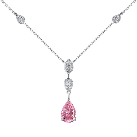 [Vivid Aurora]Dazzling Pear Cut Necklace