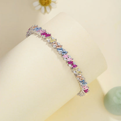 [Vivid Aurora]Ornate Sparkling Multi Cut Party Bracelet