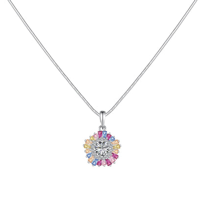 [Vivid Aurora]Charming Flower Colorful Necklace