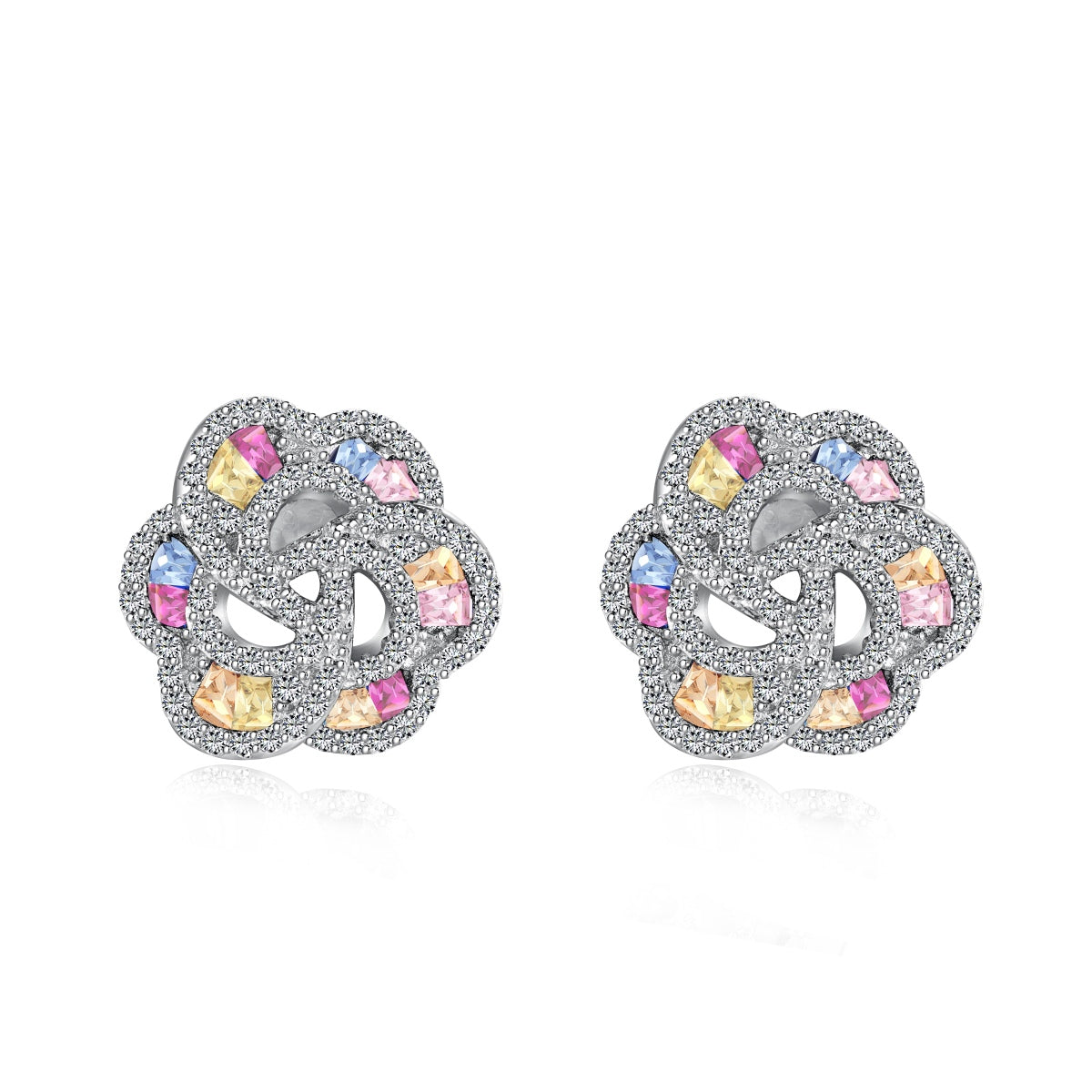 [Vivid Aurora]Exquisite Flower Shape Daily Earrings