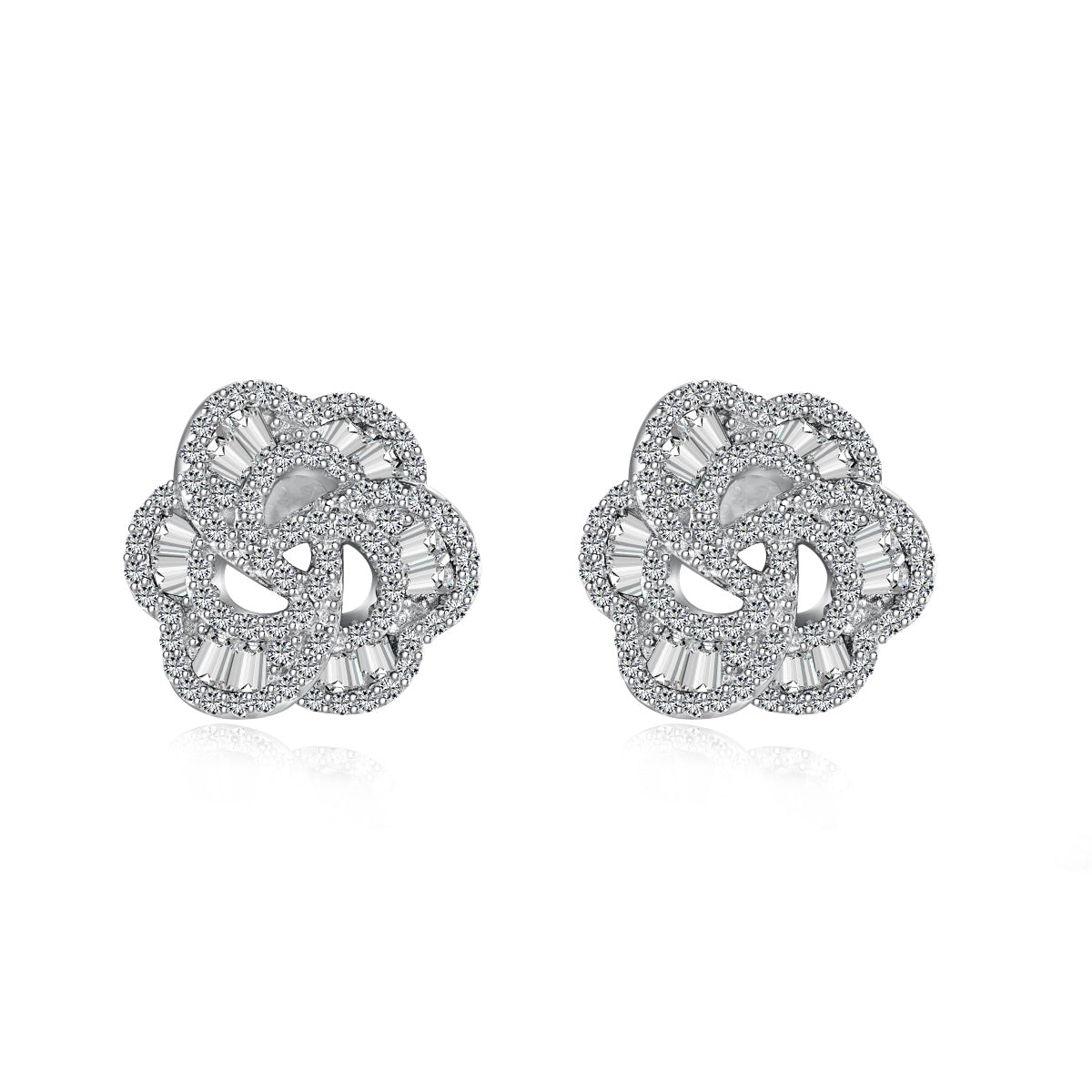 [Vivid Aurora]Exquisite Flower Shape Daily Earrings